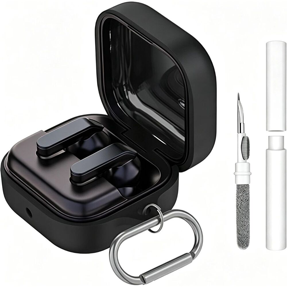 Samsung Galaxy Buds 4 Buds 4 Pro Case Black Silicone Cover Cleaner Kit Carabiner